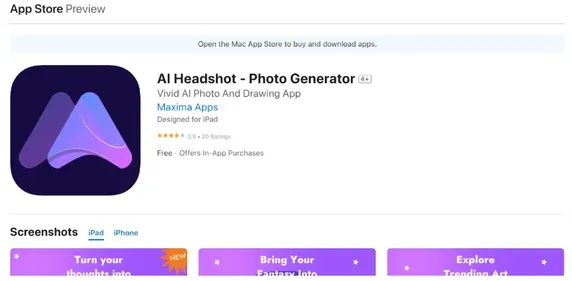 AI Headshot preview