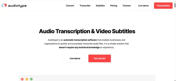 Audiotype preview