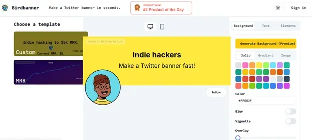 Birdbanner preview