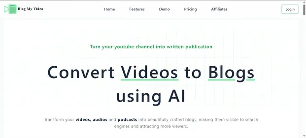 BlogMyVideo preview