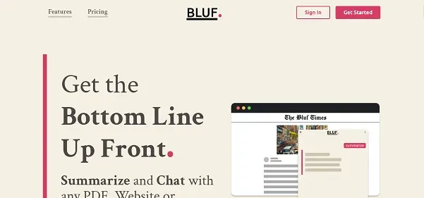 BLUF AI preview