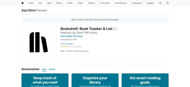 Bookshelf preview