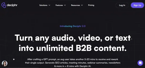 DECIPHR AI preview