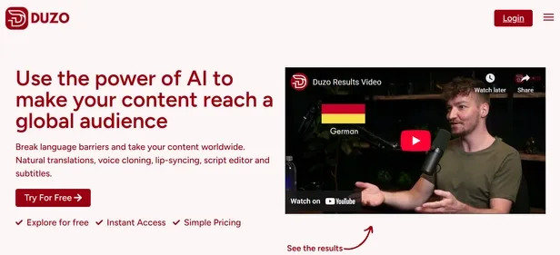 DUZO AI preview