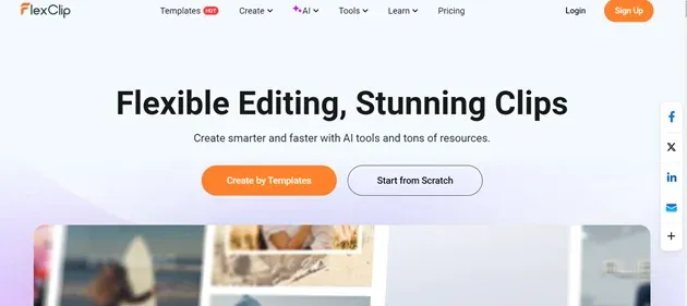FlexClip AI preview