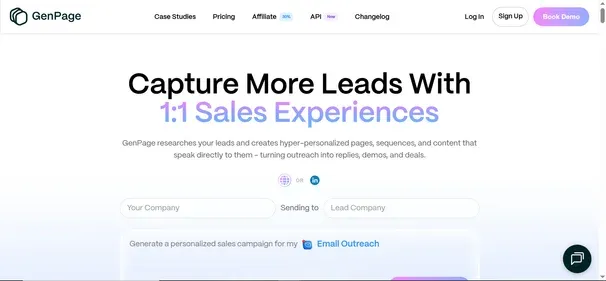 GENPAGE AI preview