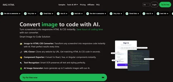IMG2HTML preview
