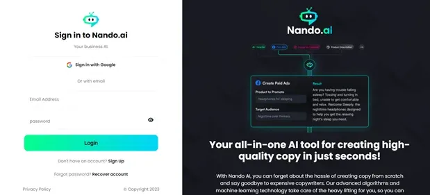 NANDO AI preview