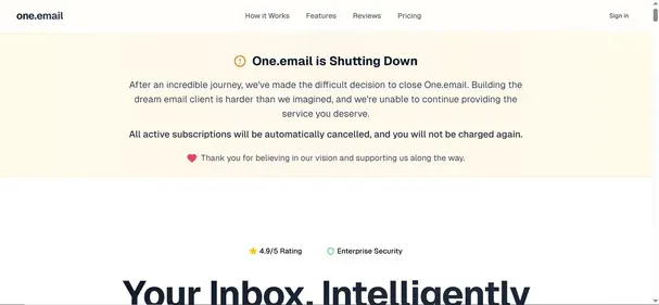 ONE EMAIL preview