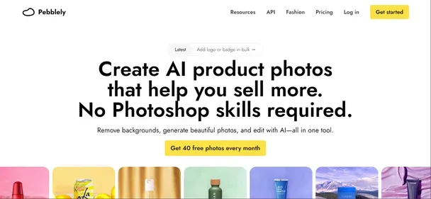 Pebblely AI preview