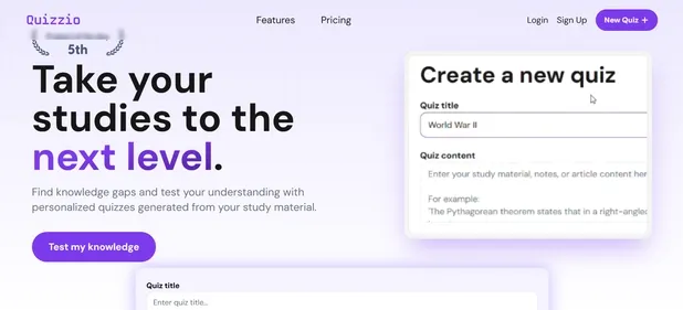 Quizzio App preview