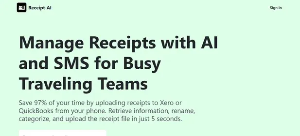 Receipt AI preview