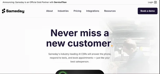 SAMEDAY AI preview