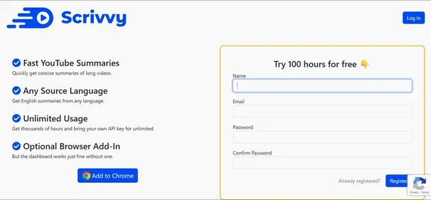 Scrivvy AI preview