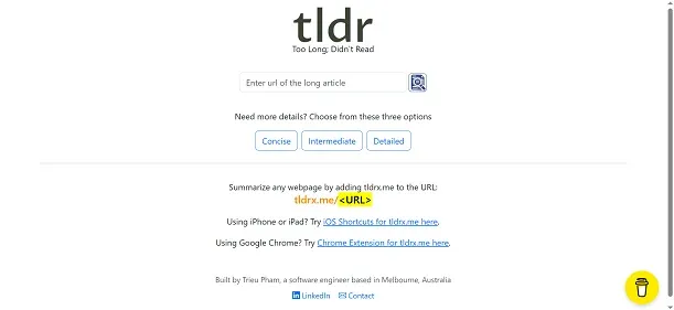 TLDR preview