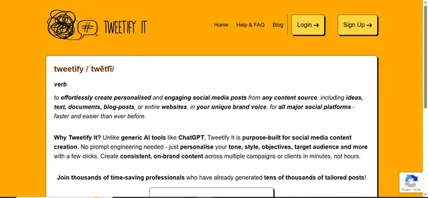 Tweetify It preview