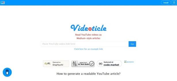 Videoticle preview