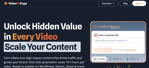 VideoToPage preview
