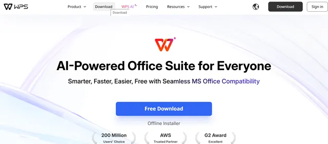 WPS AI preview
